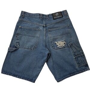 Southpole Mens Denim Carpenter Shorts Blue Wash Vintage Y2K - 34